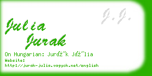 julia jurak business card